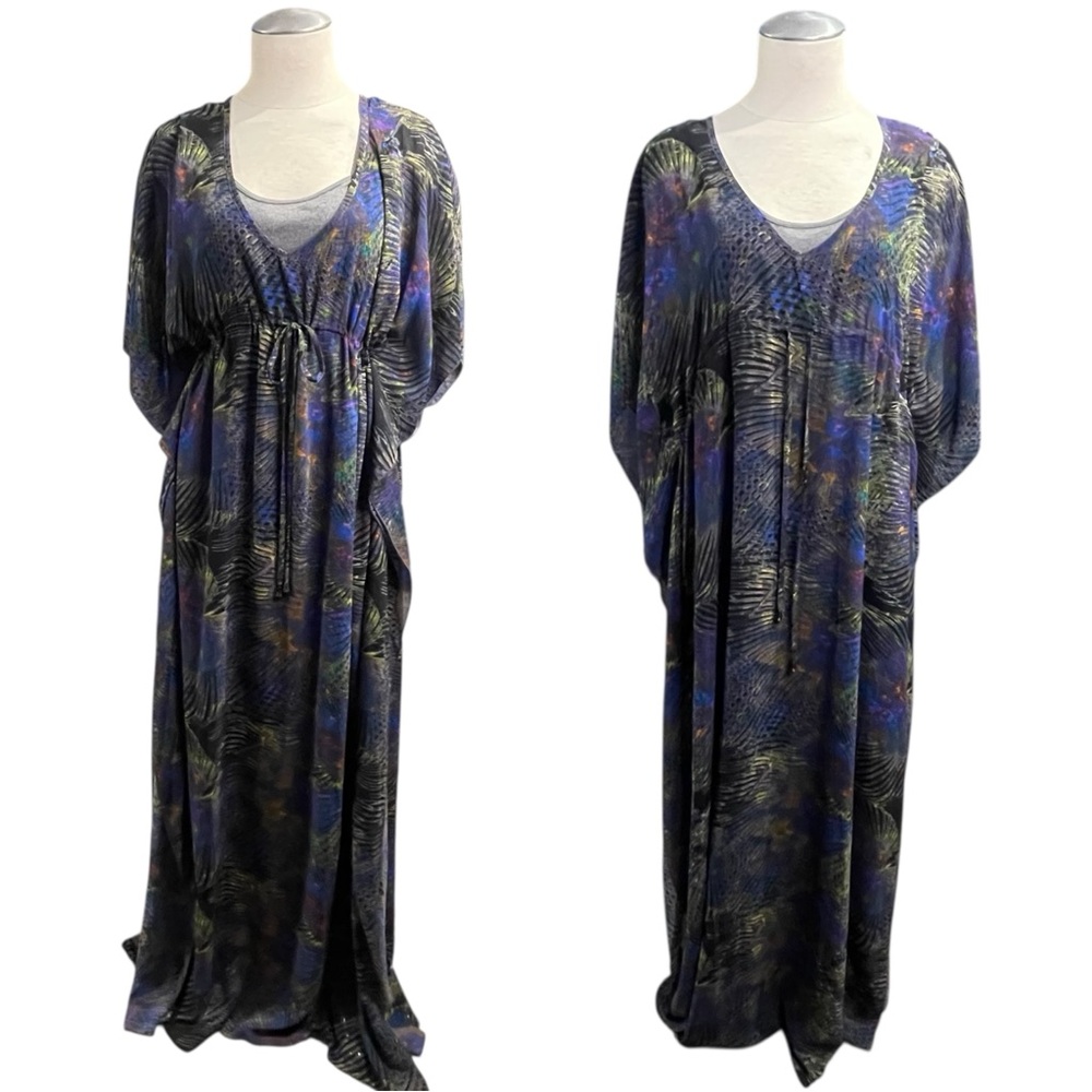 Rachel Roy Swim Collection Maxi Caftan “Angelina” Dress Cinched Sizing - NWT